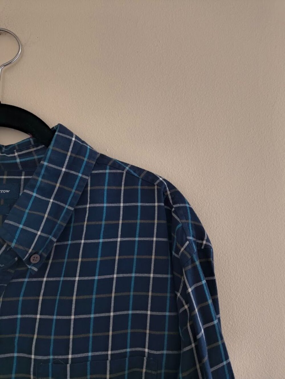 Croft & Barrow Blue Plaid Button Up Shirt